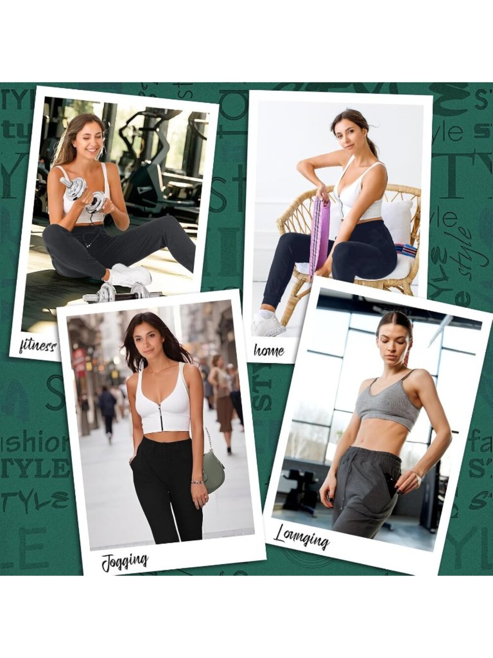 Women's Green Imported Breathable Adjustable Drawstring Sweatpants - Picture 6 of 7